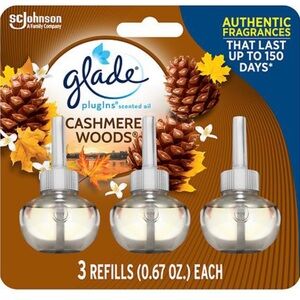 Glade PlugIns Scented Oil Refills - Cashmere Woods 3-pack